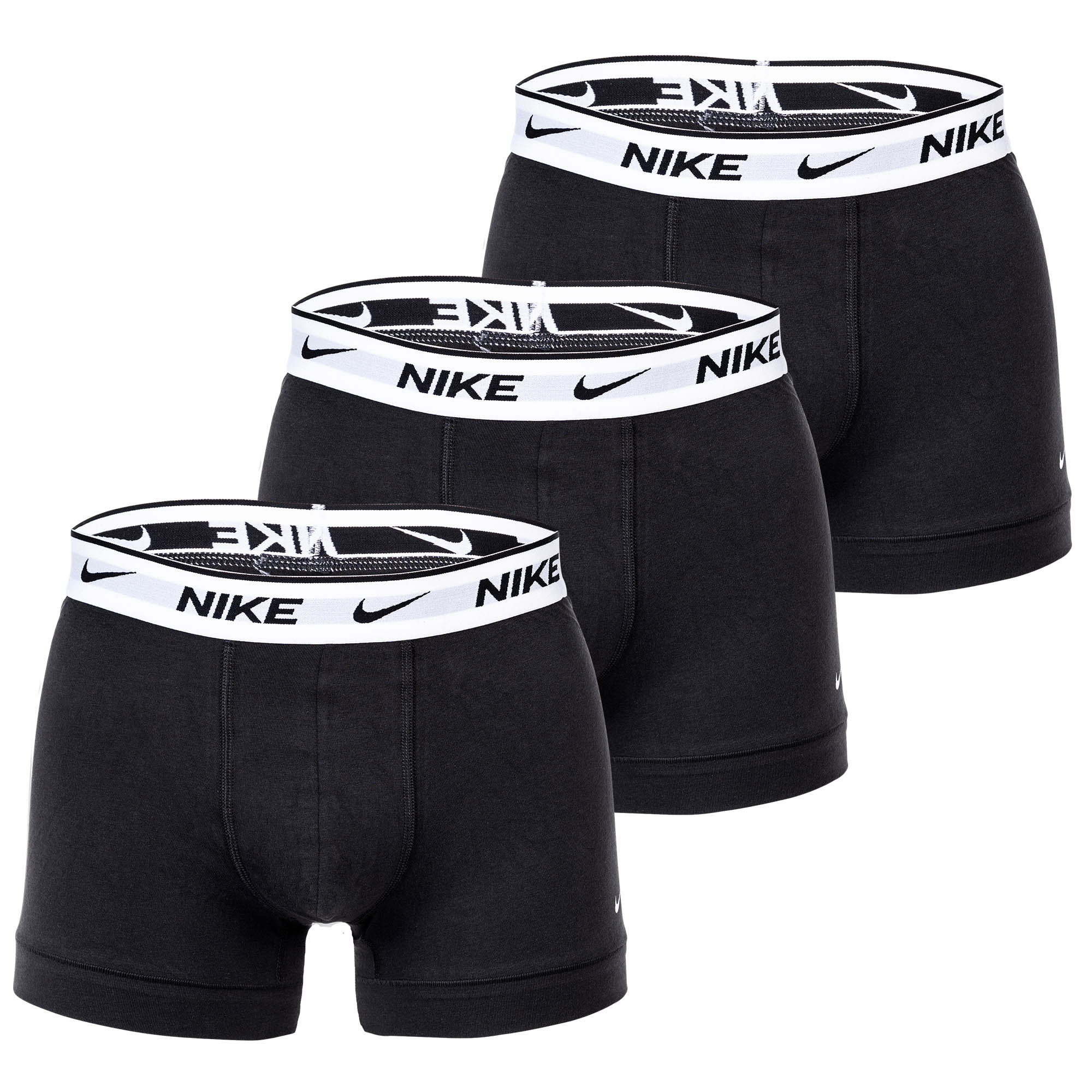 NIKE Herren Boxer Shorts, 3er Pack - Trunks, Logobund, Cotton Stretch