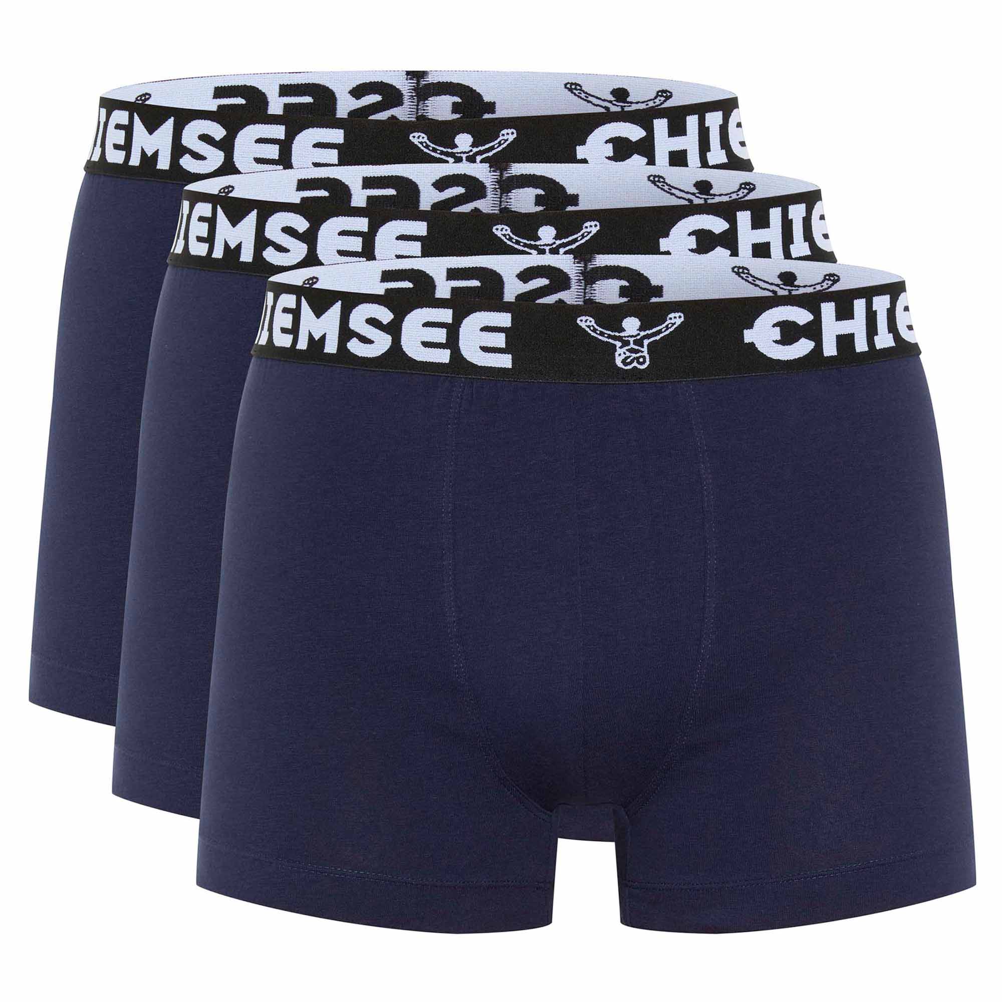CHIEMSEE Herren Boxershorts, 3er Pack - Shorts, Logobund, einfarbig