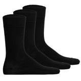 Hudson Unisex Socks, 3-Pack - Easy, comfort waistband, basic socks, solid color