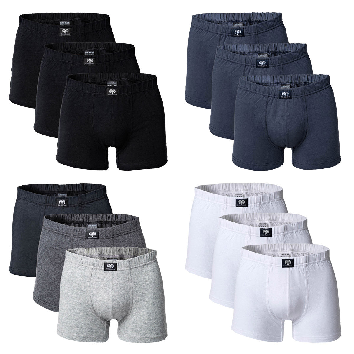 CECEBA Herren Pants, Vorteilspack - Basic, Baumwoll-Stretch, einfarbig, M-3XL