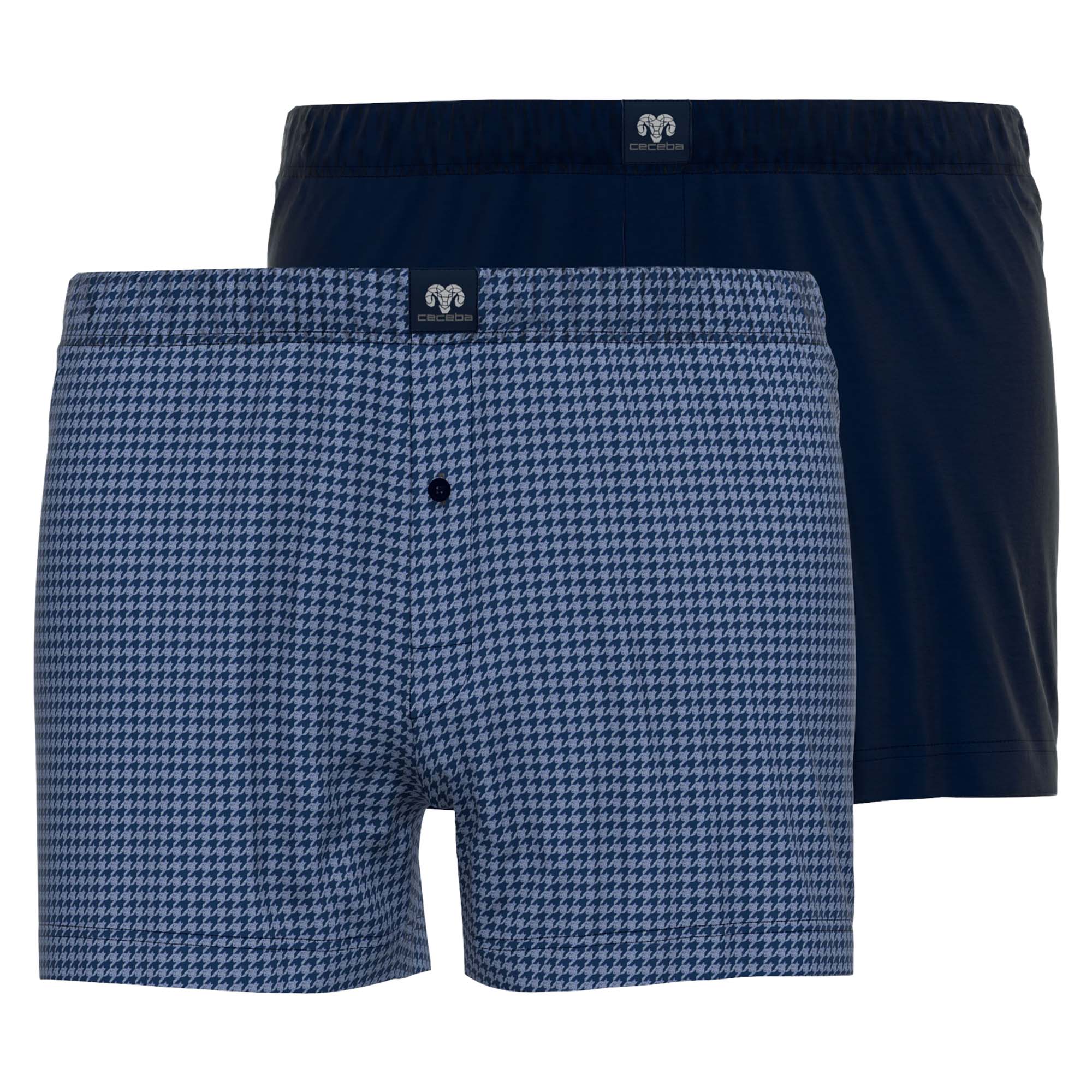 CECEBA Men's Shorts, 2-Pack - Boxer Shorts, Basic, Cotton, Single Jersey, M-3XL