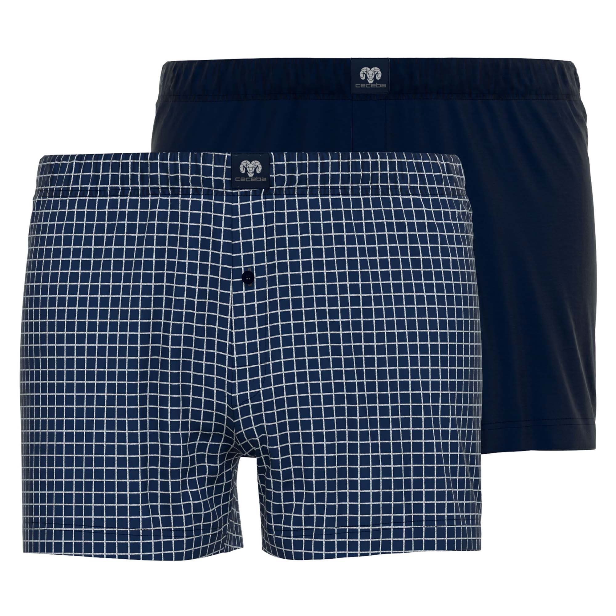 CECEBA Herren Shorts, 2er Pack - Boxershort, Basic, Baumwolle, Single Jersey, M-3XL