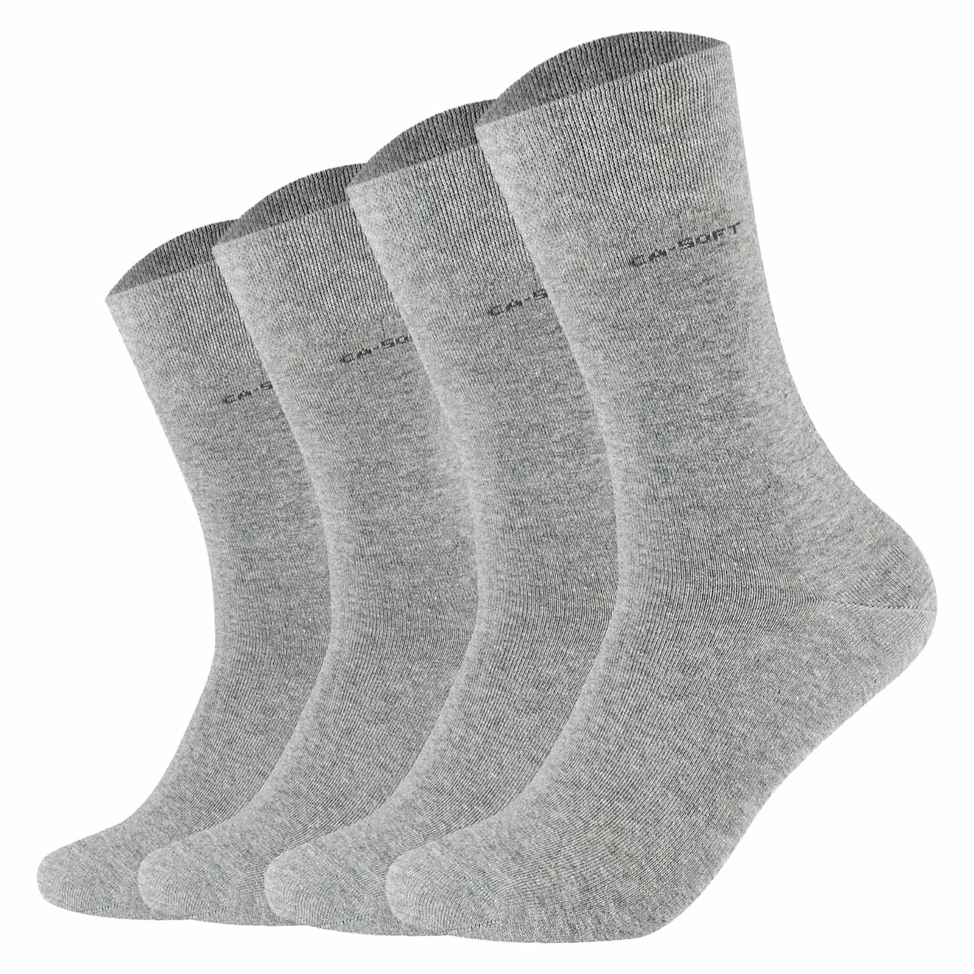 Camano Unisex Socken - Soft Socks, einfarbig, 4er Pack