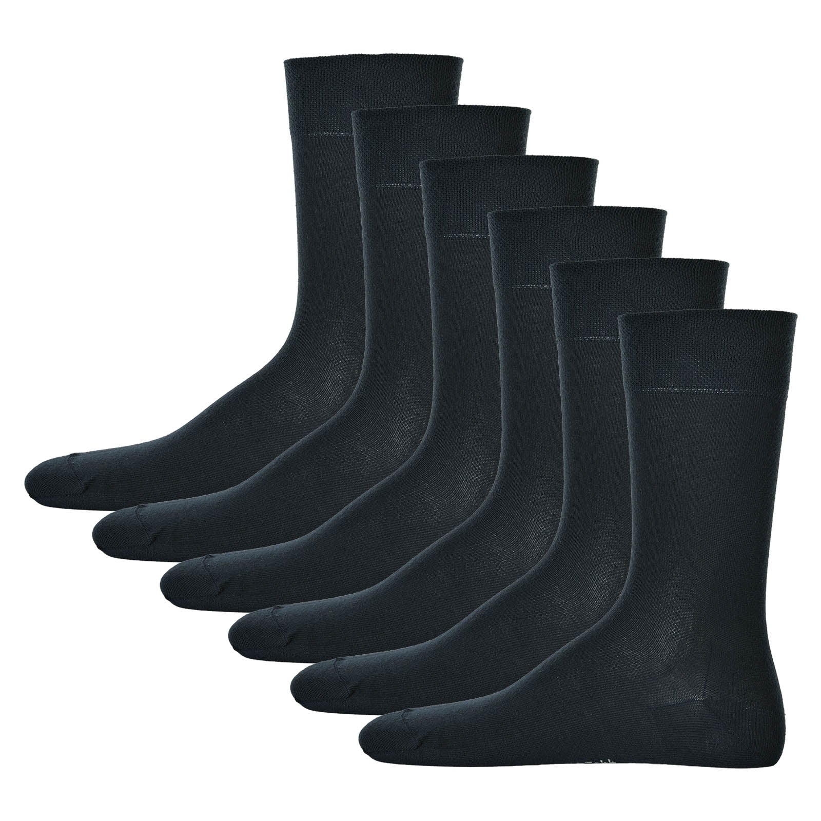 Hudson 6 Paar Herren Socken, Relax Cotton Strumpf, ohne Gummifäden (6x 1 Paar)