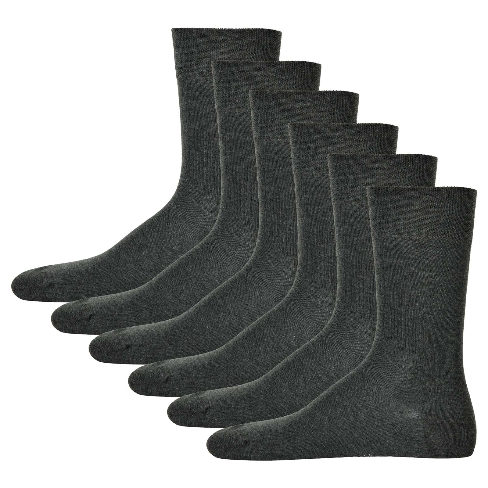 Hudson 6 Paar Herren Socken, Relax Cotton Strumpf, ohne Gummifäden (6x 1 Paar)