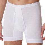 SCHIESSER Herren Unterhose mit Eingriff, lang, 3er Pack - Original Classics, Doppelripp, Baumwolle