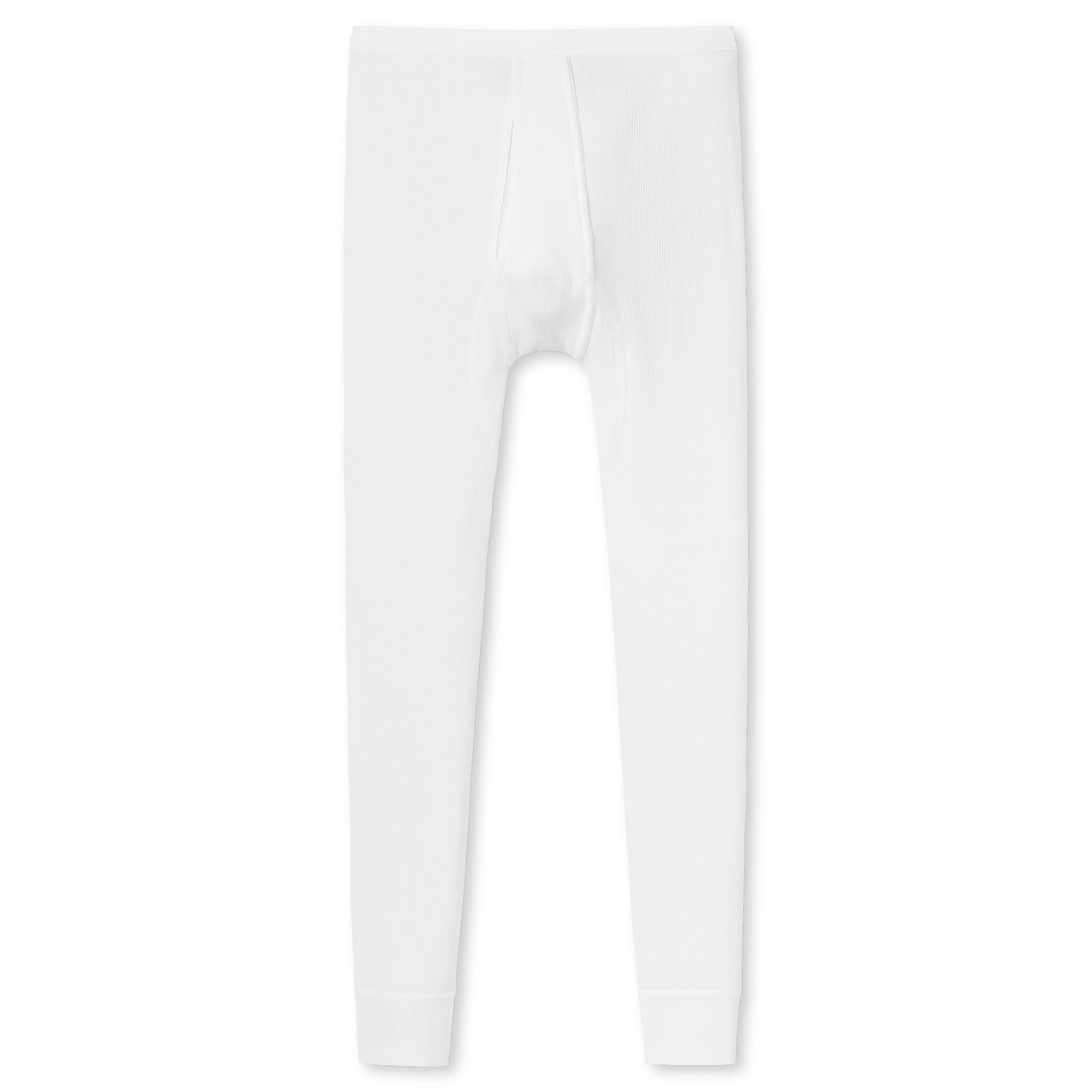 SCHIESSER Men's Long Underpants - ‘Original’ Double Rib, with Fly, Cotton