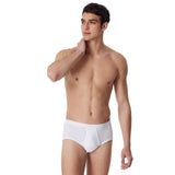 SCHIESSER Herren Slip mit Eingriff, 4er Pack - Original Classics, Doppelripp, Baumwolle