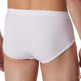 SCHIESSER Herren Slip mit Eingriff, 4er Pack - Original Classics, Doppelripp, Baumwolle