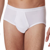 SCHIESSER Herren Slip mit Eingriff, 4er Pack - Original Classics, Doppelripp, Baumwolle