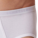 SCHIESSER Herren Slip mit Eingriff, 4er Pack - Original Classics, Doppelripp, Baumwolle