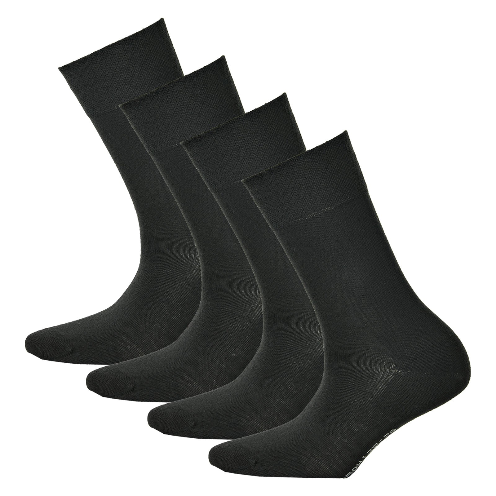 Hudson 4 pair ladies socks, Relax Cotton stocking, Comfort waistband, Unicoloured