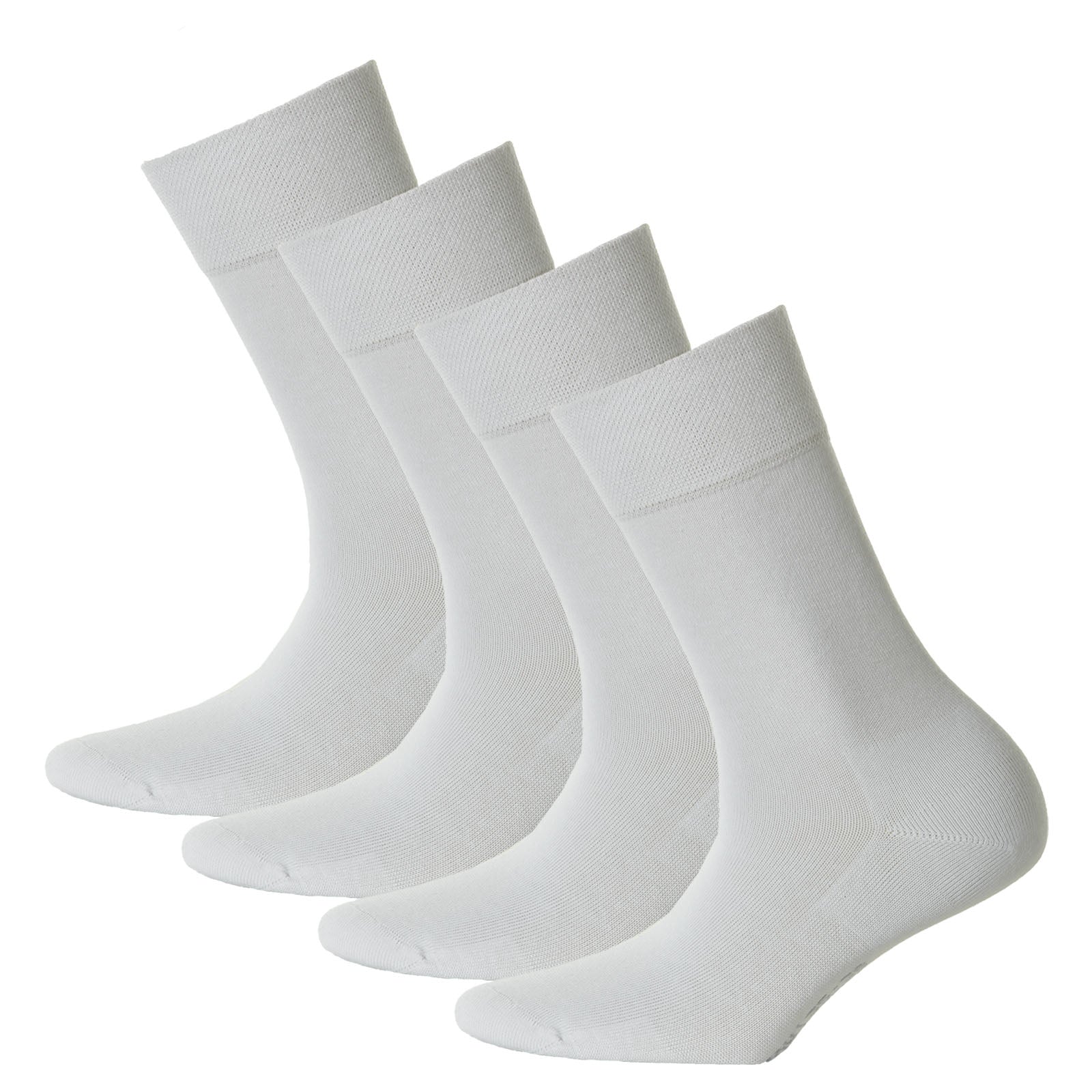 Hudson 4 pair ladies socks, Relax Cotton stocking, Comfort waistband, Unicoloured