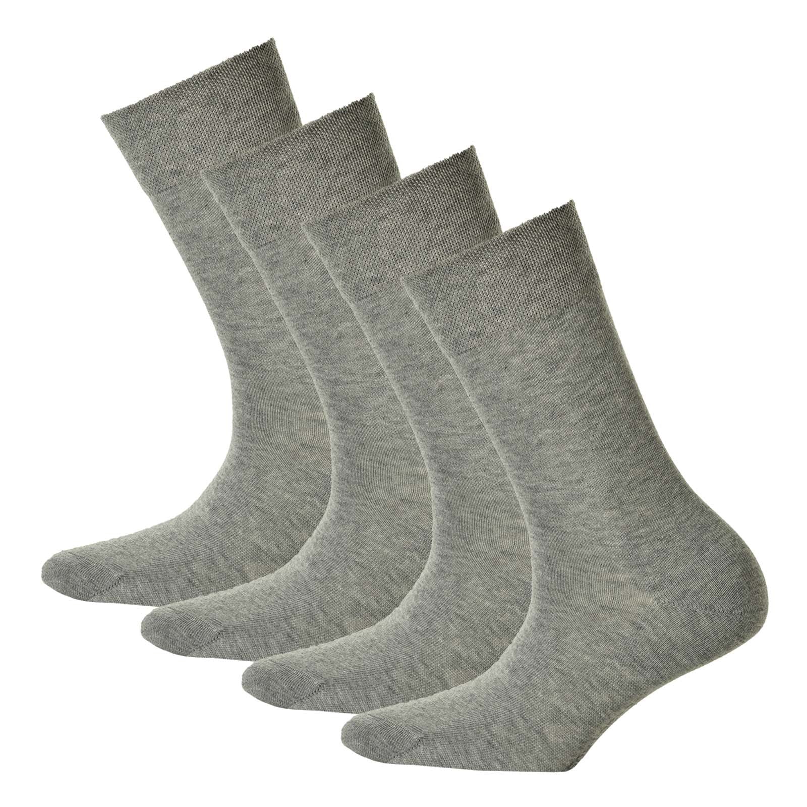 Hudson 4 pair ladies socks, Relax Cotton stocking, Comfort waistband, Unicoloured