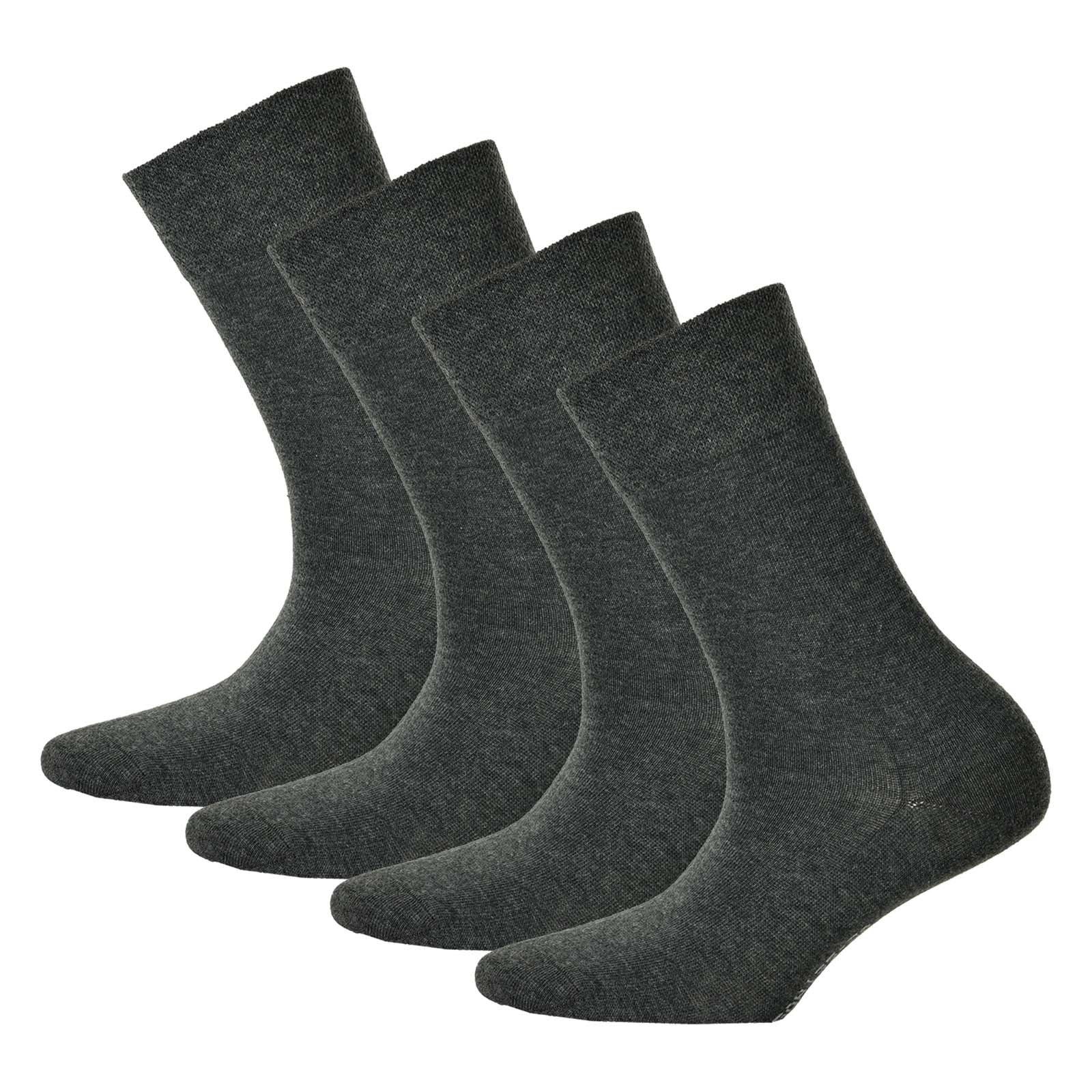 Hudson 4 pair ladies socks, Relax Cotton stocking, Comfort waistband, Unicoloured