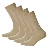 Hudson 4 pair ladies socks, Relax Cotton stocking, Comfort waistband, Unicoloured