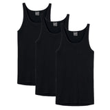 SCHIESSER Herren Unterhemd 3er Pack - Sport-Jacke, ohne Arm, Original Feinripp, einfarbig