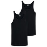 SCHIESSER Herren Unterhemd 2er Pack - Sport-Jacke, Original Feinripp