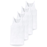 SCHIESSER Herren Unterhemd 4er Pack - Sport-Jacke, Original Feinripp