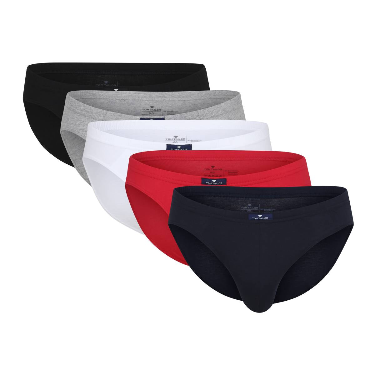 TOM TAILOR Men's Brief, 5-pack - Mini Brief, Basic, plain