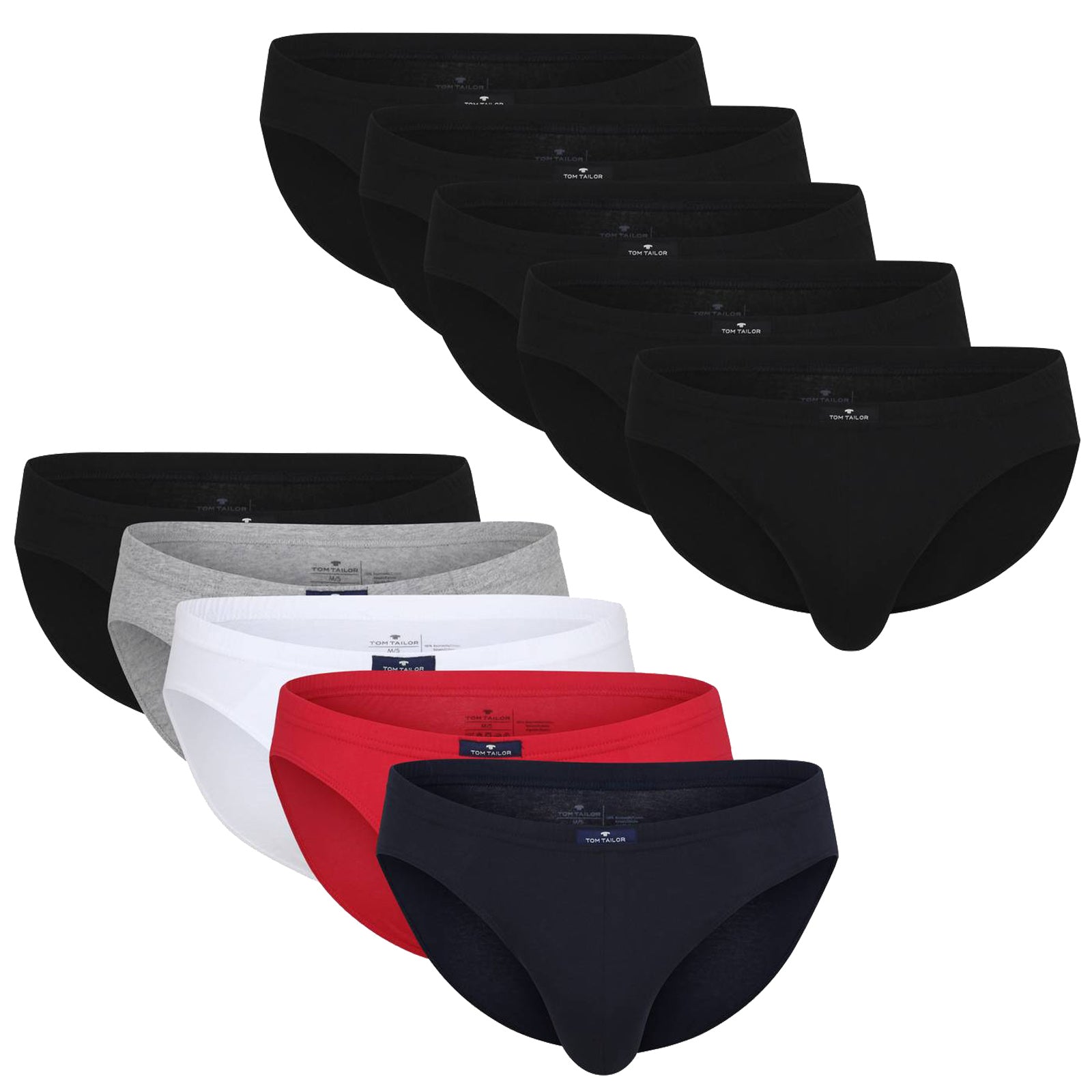 TOM TAILOR Men's Brief, pack - Mini Brief, Basic, plain