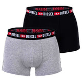 DIESEL Herren Boxershorts, 2er Pack - UMBX-SHAWN TWO PACK, Trunks, Logobund, Kontrast-Streifen, Cotton Stretch