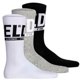 DIESEL Unisex Socken, 3er Pack - SKM-RAY Threepack, Rippbündchen, Logo, uni