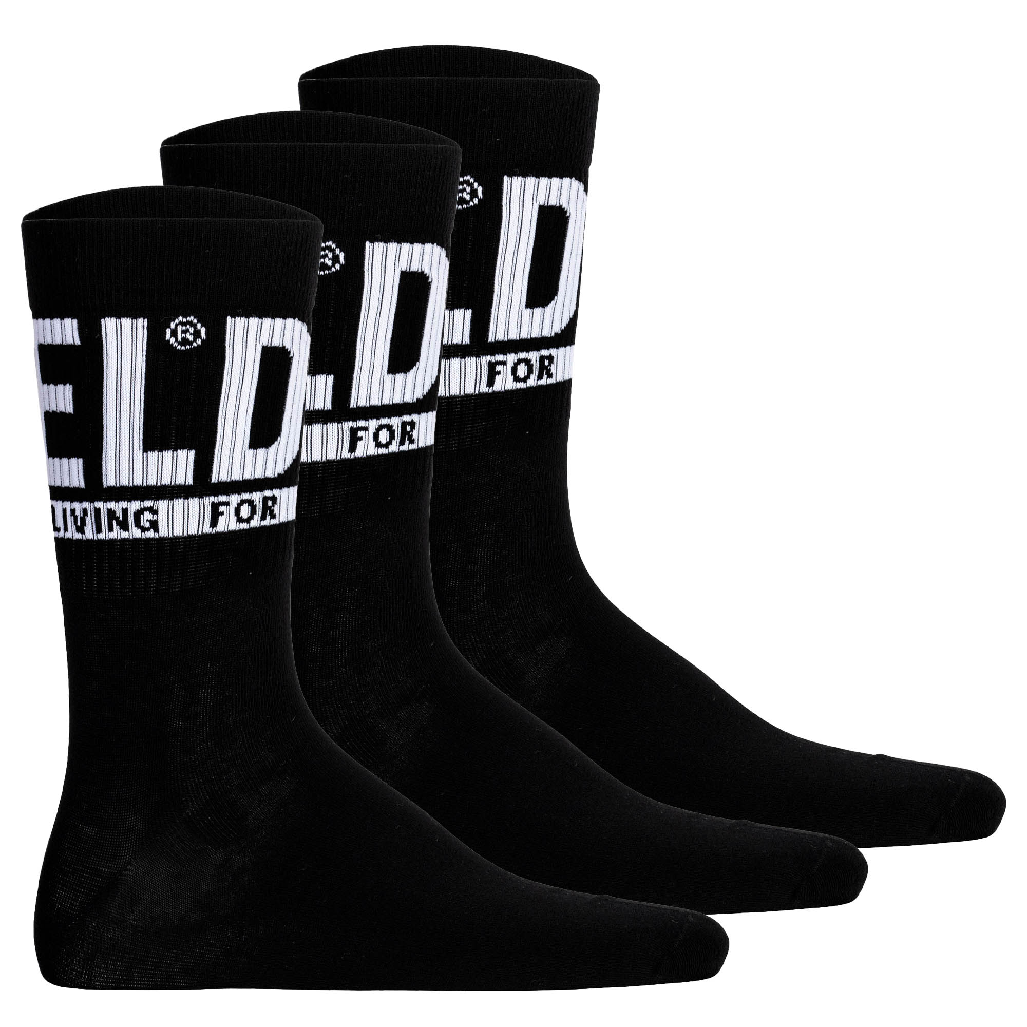 DIESEL Unisex Socken, 3er Pack - SKM-RAY Threepack, Rippbündchen, Logo, uni