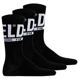 DIESEL Unisex Socken, 3er Pack - SKM-RAY Threepack, Rippbündchen, Logo, uni