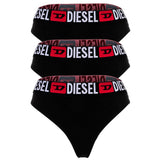 DIESEL Damen String, 3er Pack - UFST-STARS-THREEPACK, Tanga, Slip, Cotton Stretch