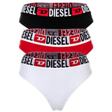 DIESEL Damen String, 3er Pack - UFST-STARS-THREEPACK, Tanga, Slip, Cotton Stretch