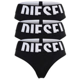 DIESEL Damen Strings, 3er Pack - UFST-STARS-THREEPACK, Big Logo, Cotton Stretch, einfarbig