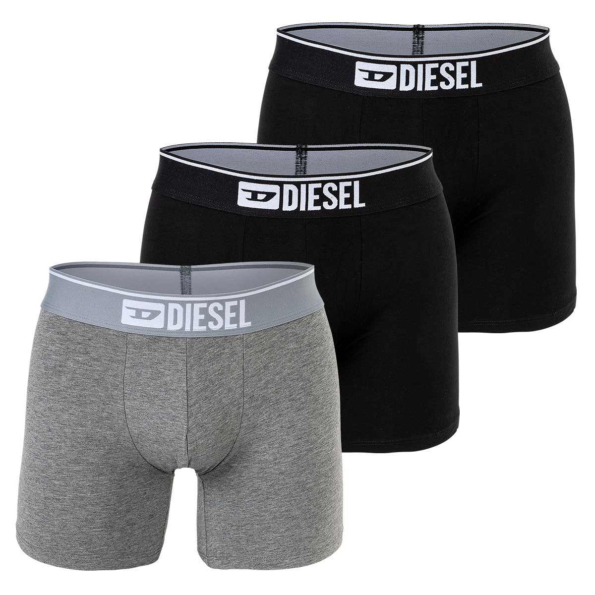 DIESEL Herren Boxershorts, 3er Pack - UMBX-SEBASTIANTHREEPACK, Boxer Long, Cotton Stretch