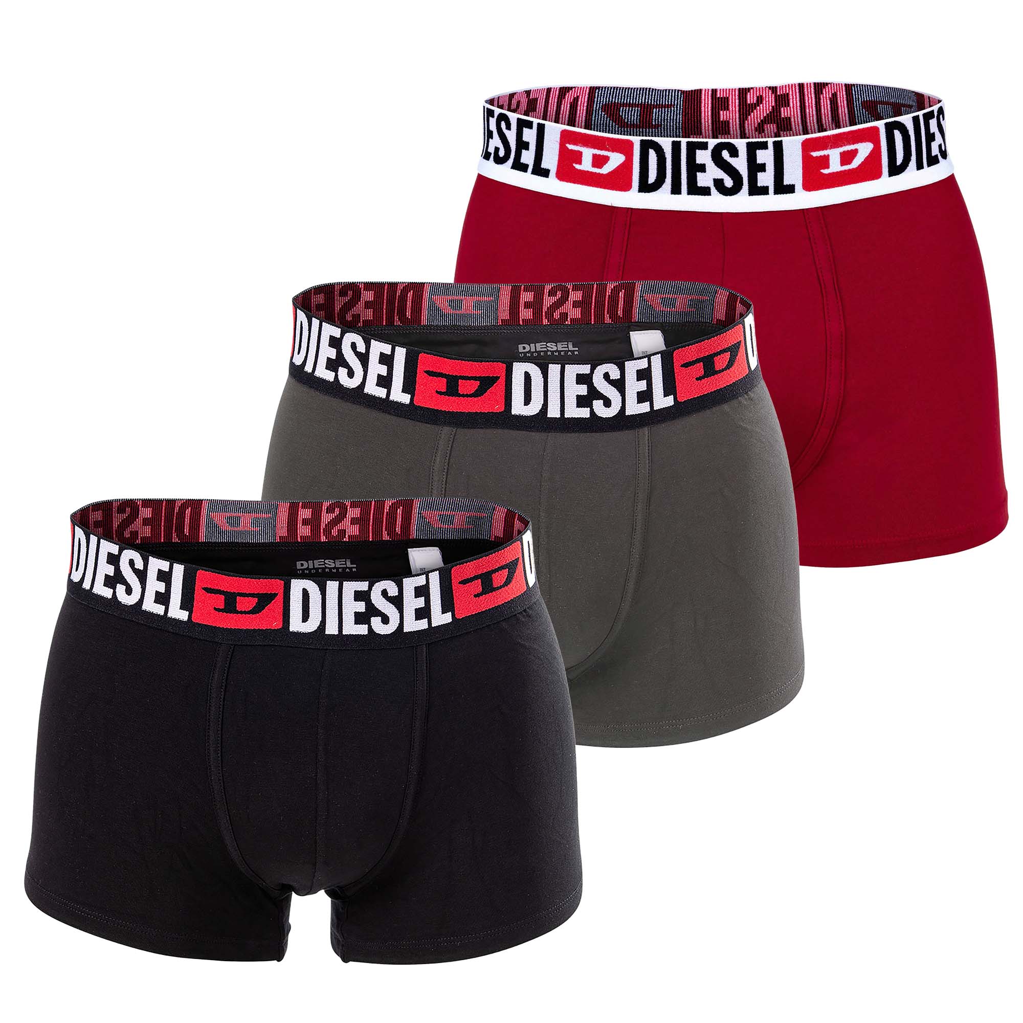 DIESEL Herren Boxershorts, 3er Pack - UMBX-DAMIENTHREEPACK, Trunks, Cotton Stretch