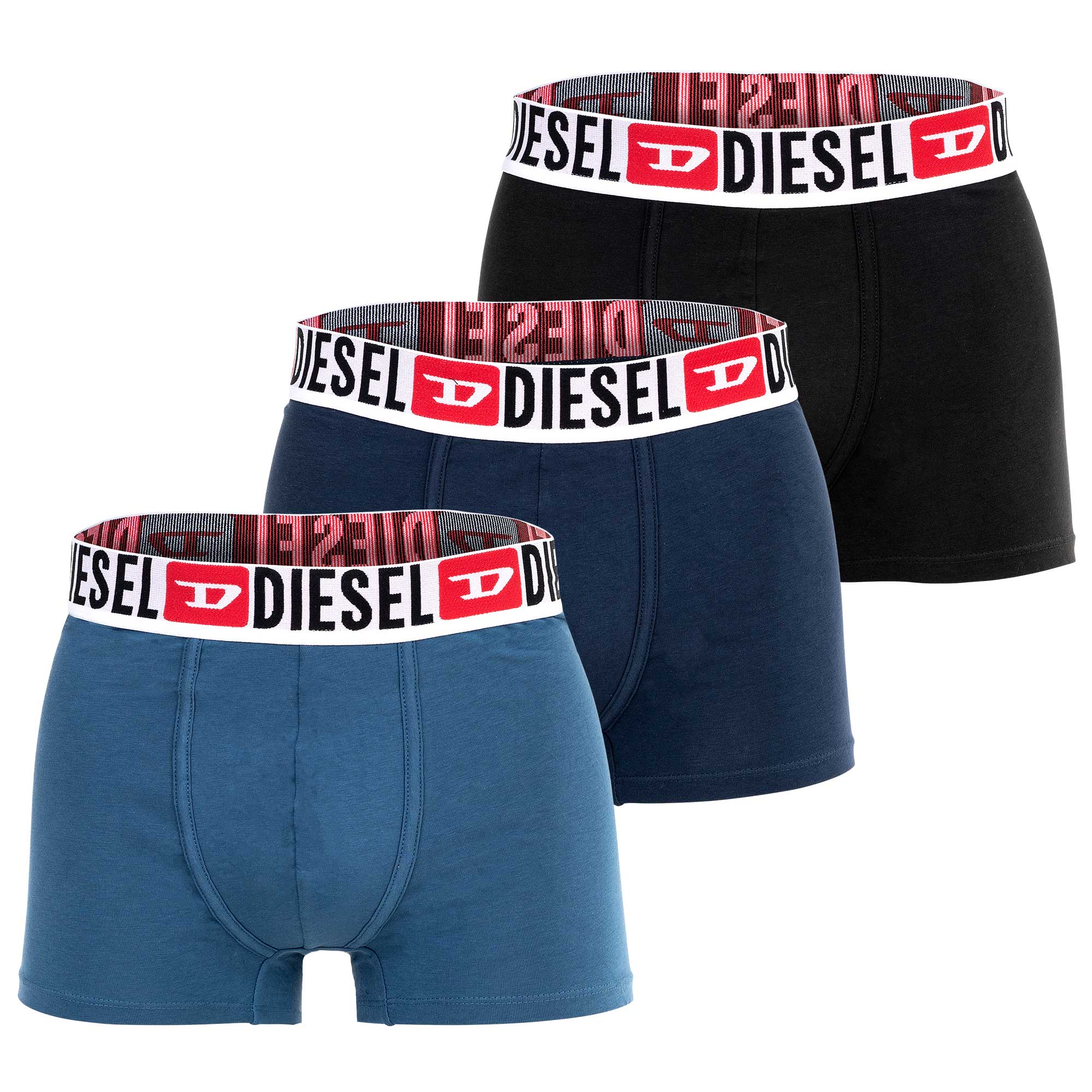 DIESEL Herren Boxershorts, 3er Pack - UMBX-DAMIENTHREEPACK, Trunks, Cotton Stretch