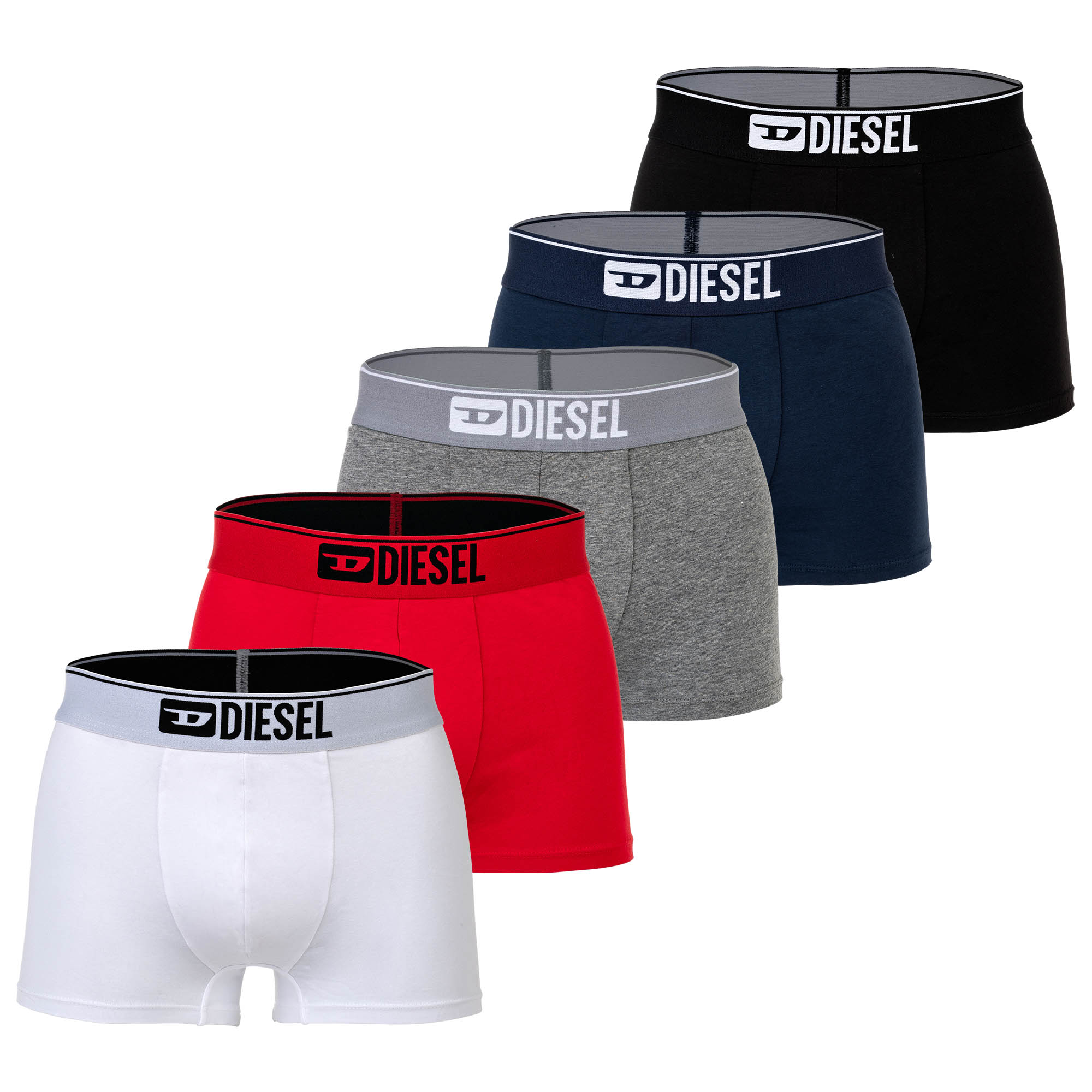 DIESEL Herren Boxershorts, 5er Pack - UMBX-DAMIENFIVEPACK, Trunks, Cotton Stretch