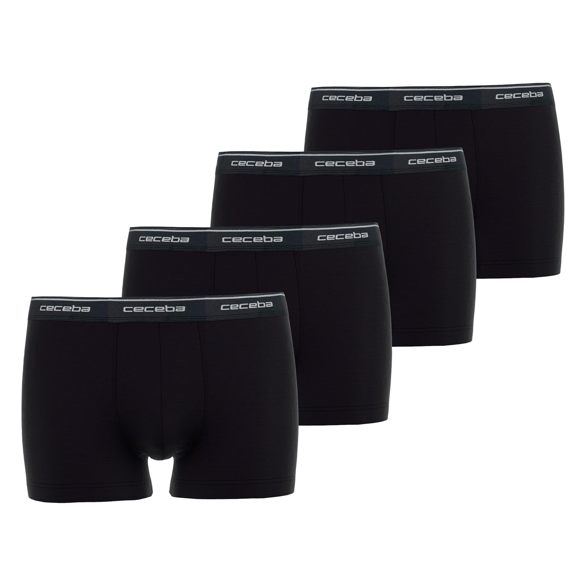 CECEBA men's boxer shorts, 4-pack - Monza, underwear, logo, single-coloured