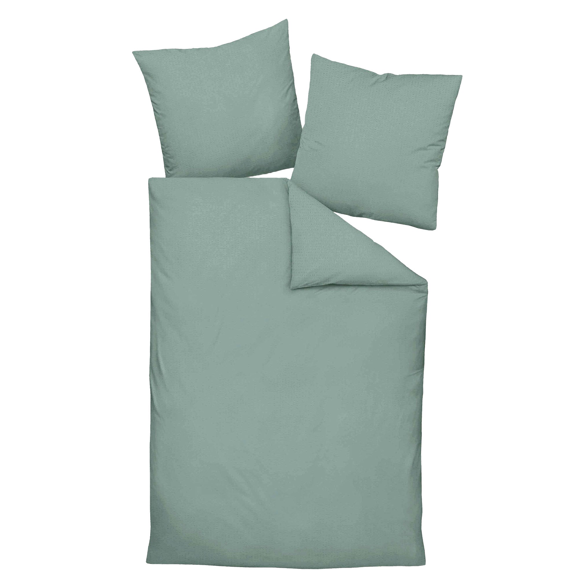 Janine bed linen 2 pieces - Mako-Soft-Seersucker, cotton, non-iron, plain