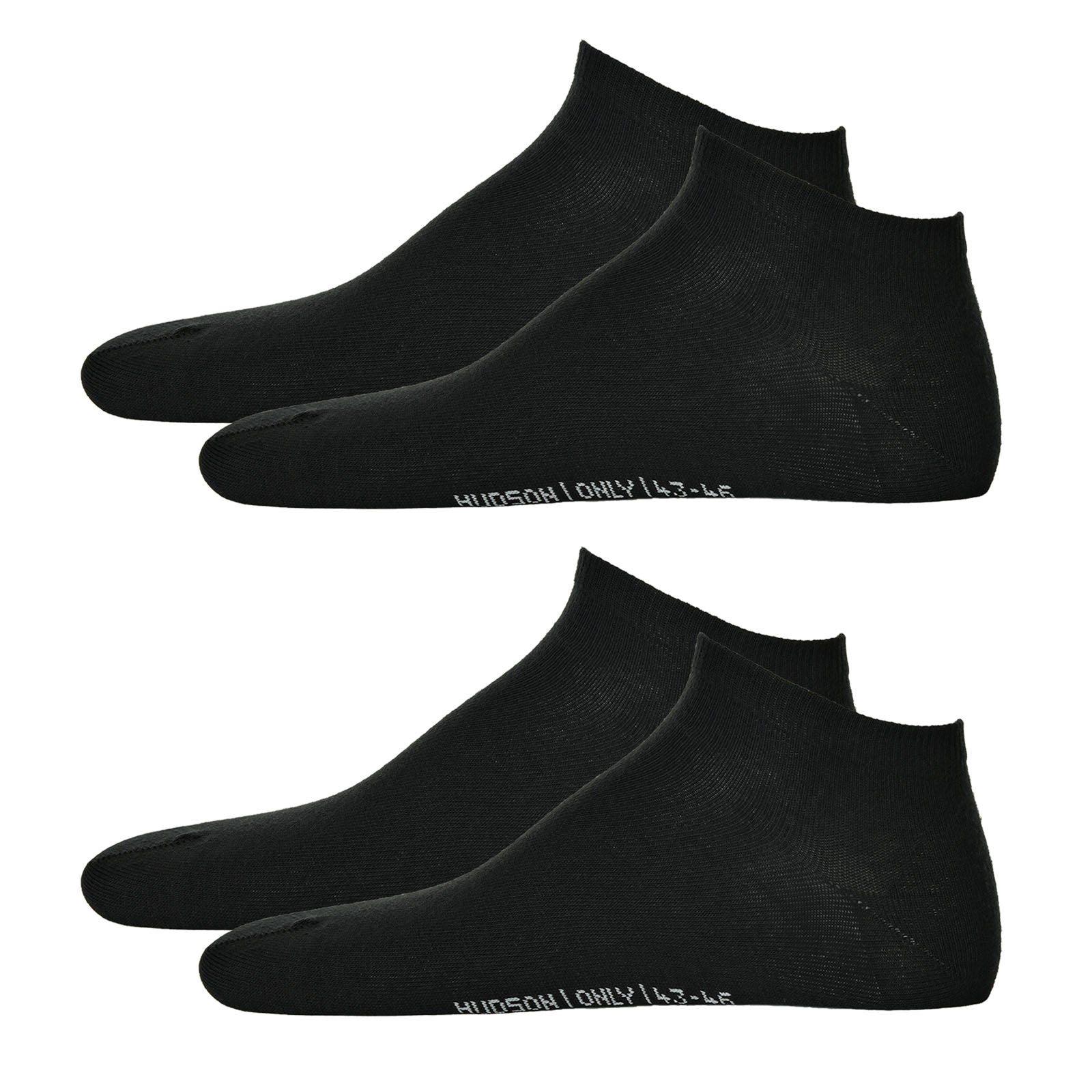 Hudson 4 Paar Herren Sneaker Socken - Only, Füssling, Invisible, uni (2x 2-Pack)