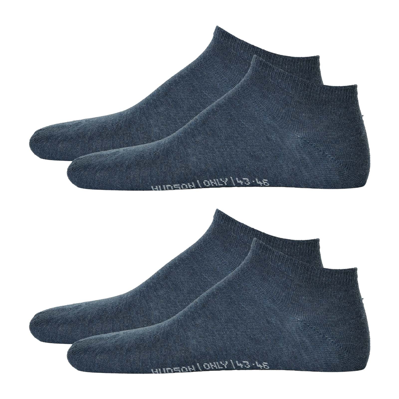 Hudson 4 Paar Herren Sneaker Socken - Only, Füssling, Invisible, uni (2x 2-Pack)