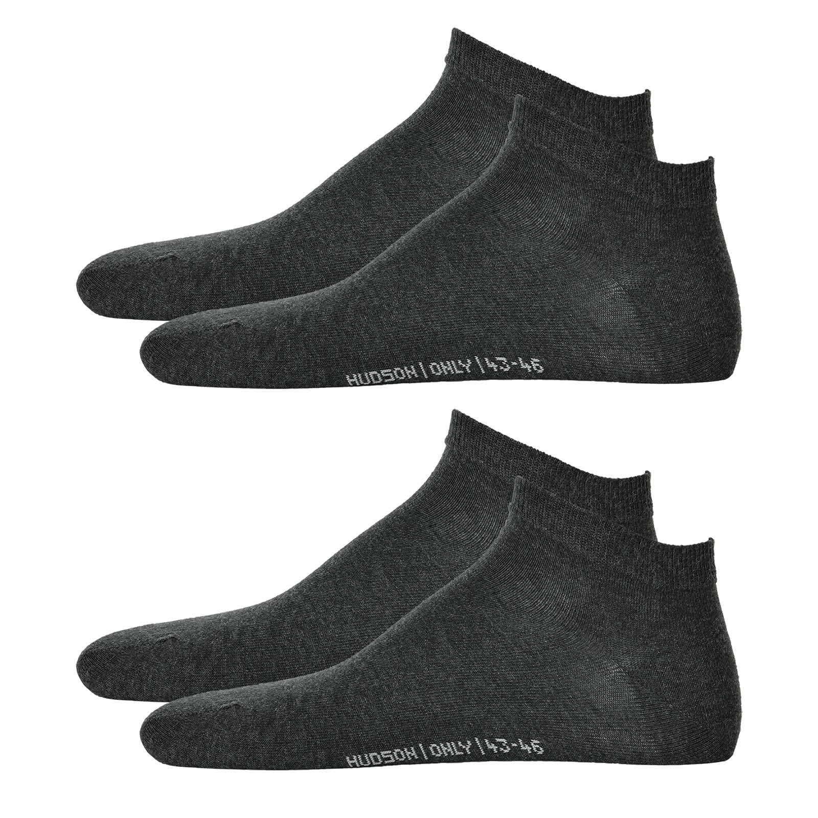 Hudson 4 Paar Herren Sneaker Socken - Only, Füssling, Invisible, uni (2x 2-Pack)