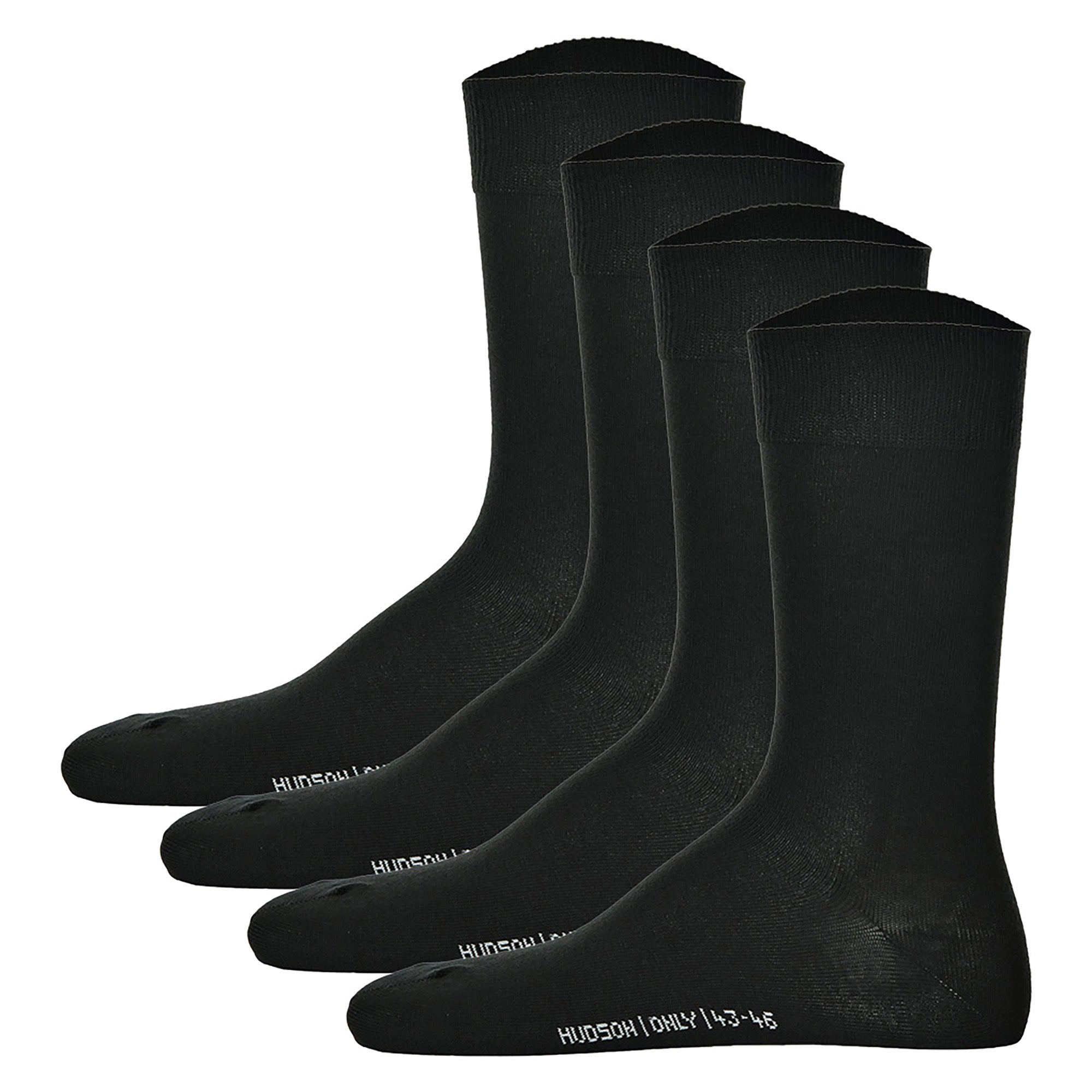 Hudson 4 Paar Herren Socken - Only, Strumpf, Komfortbund, Einfarbig (2x 2-Pack)