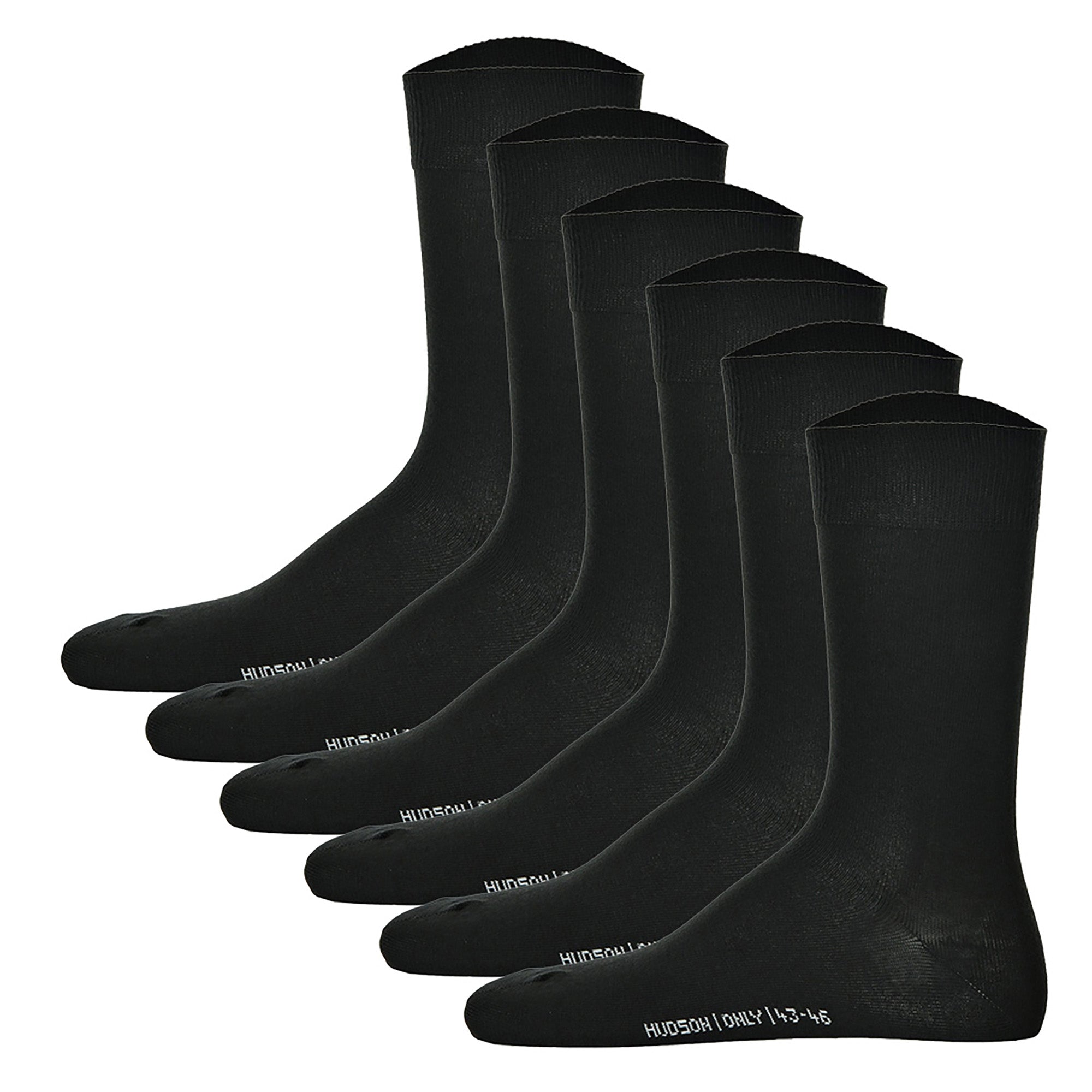 Hudson 6 Paar Herren Socken - Only, Strumpf, Komfortbund, Einfarbig (3x 2-Pack)