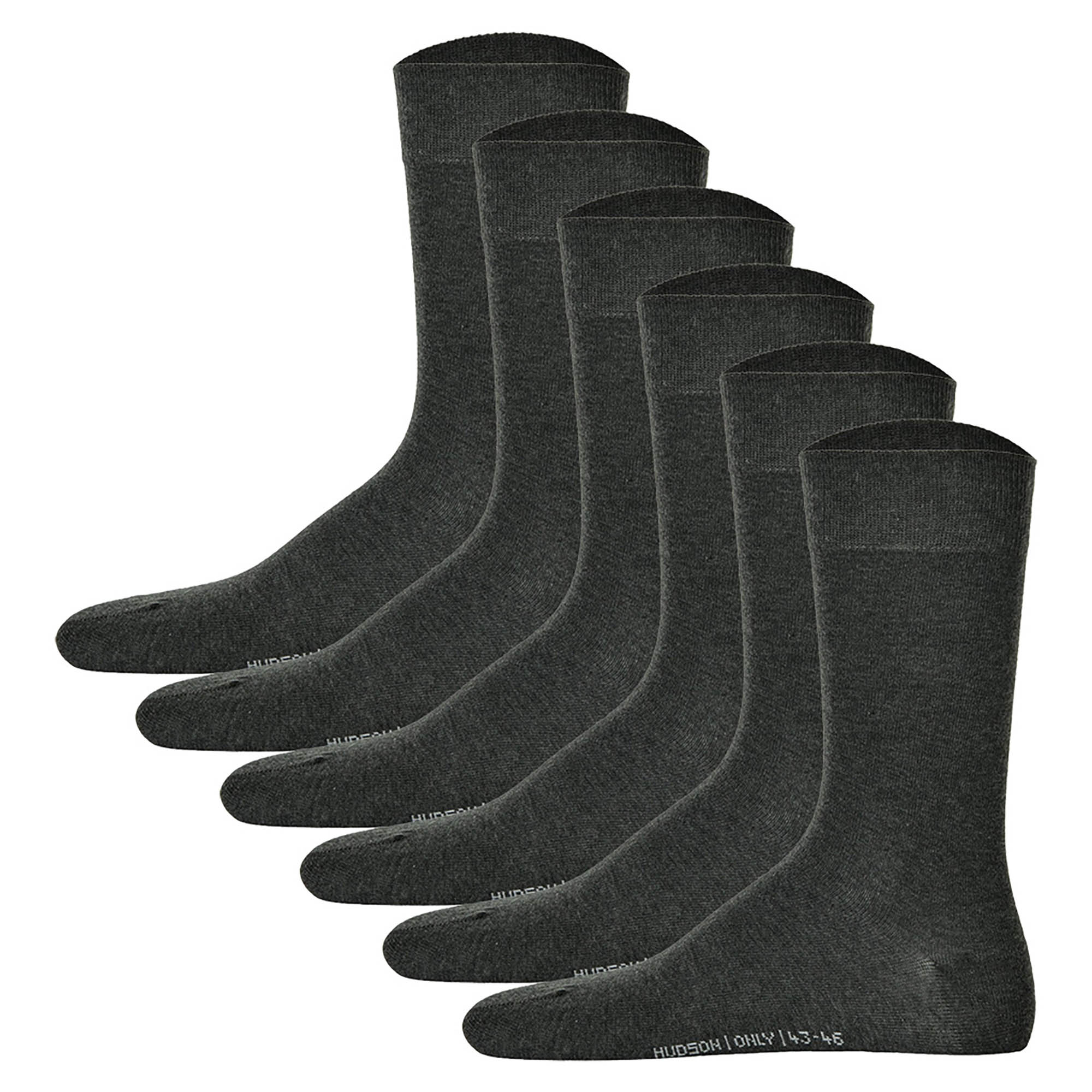 Hudson 6 pairs of men's socks - Only, short socks, Comfort waistband, Unicoloured (3x 2-pack)