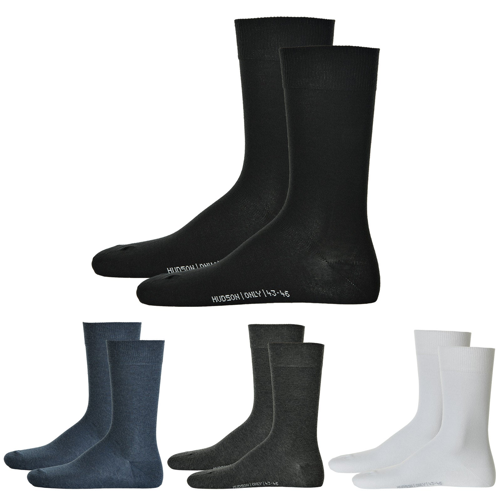 Hudson 2 pairs of men's socks - Only 2-pack, short socks, comfort waistband, Unicoloured