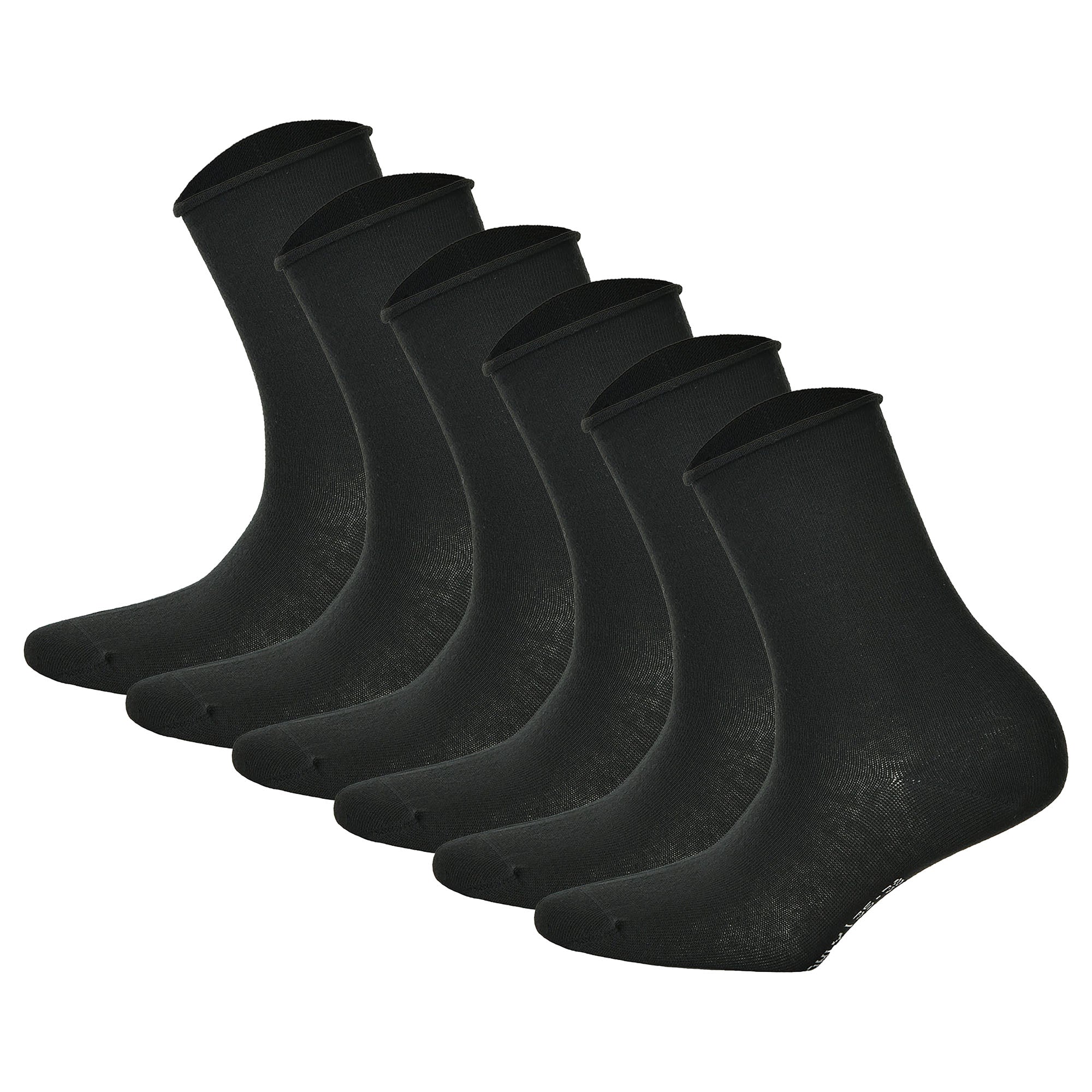 Hudson 6 Paar Damen Socken - Only, Strumpf, Rollrand, Einfarbig (3x 2-Pack)
