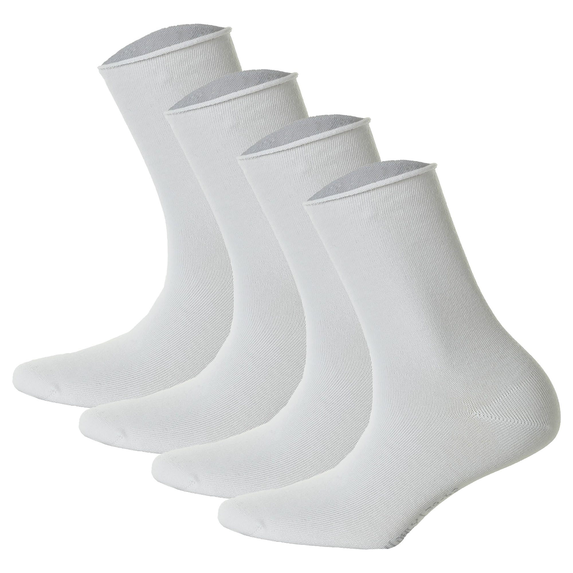 Hudson 4 Paar Damen Socken - Only, Strumpf, Rollrand, Einfarbig (2x 2-Pack)