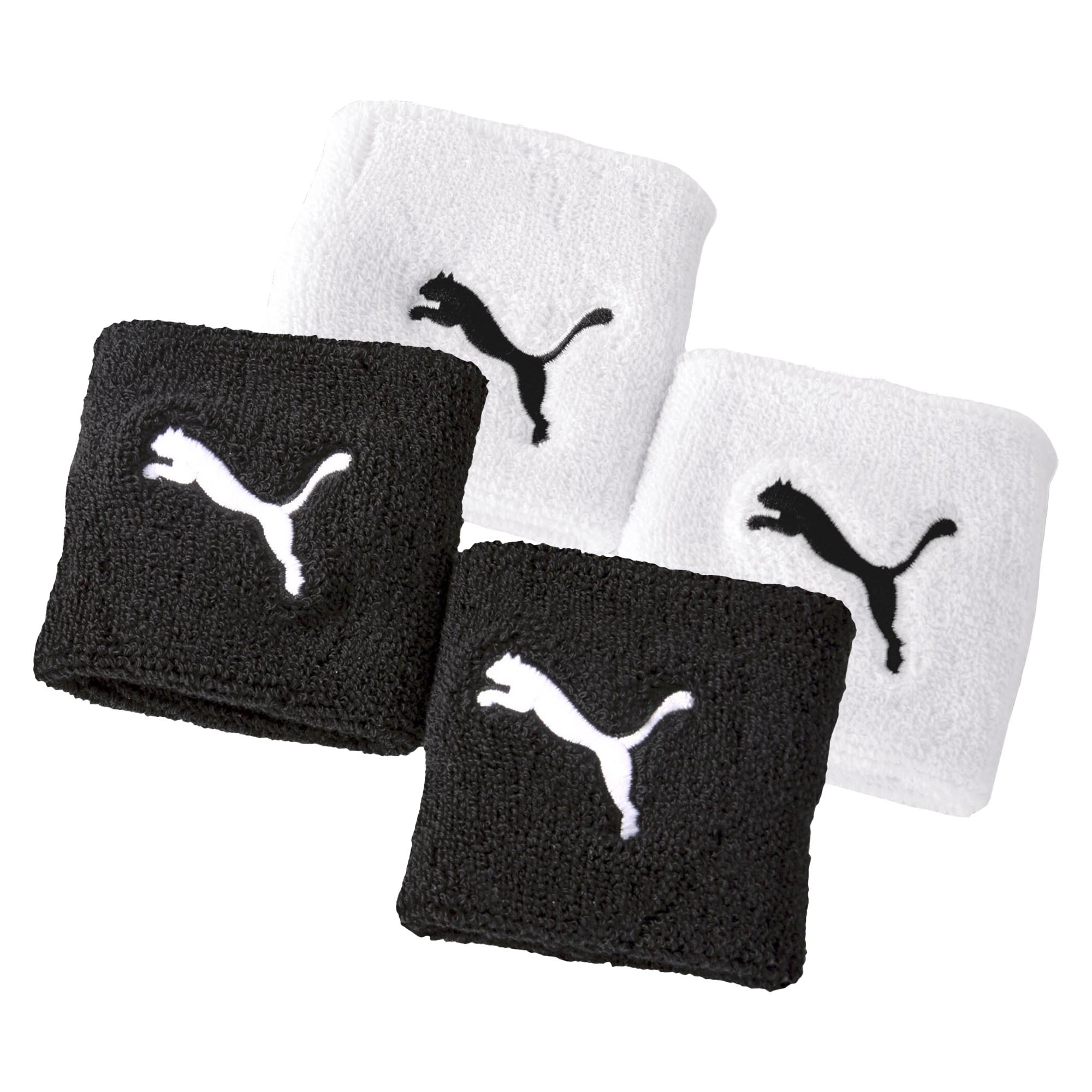PUMA Unisex Schweißband, 4er Pack - Wristband, One Size, Puma Cat Logo