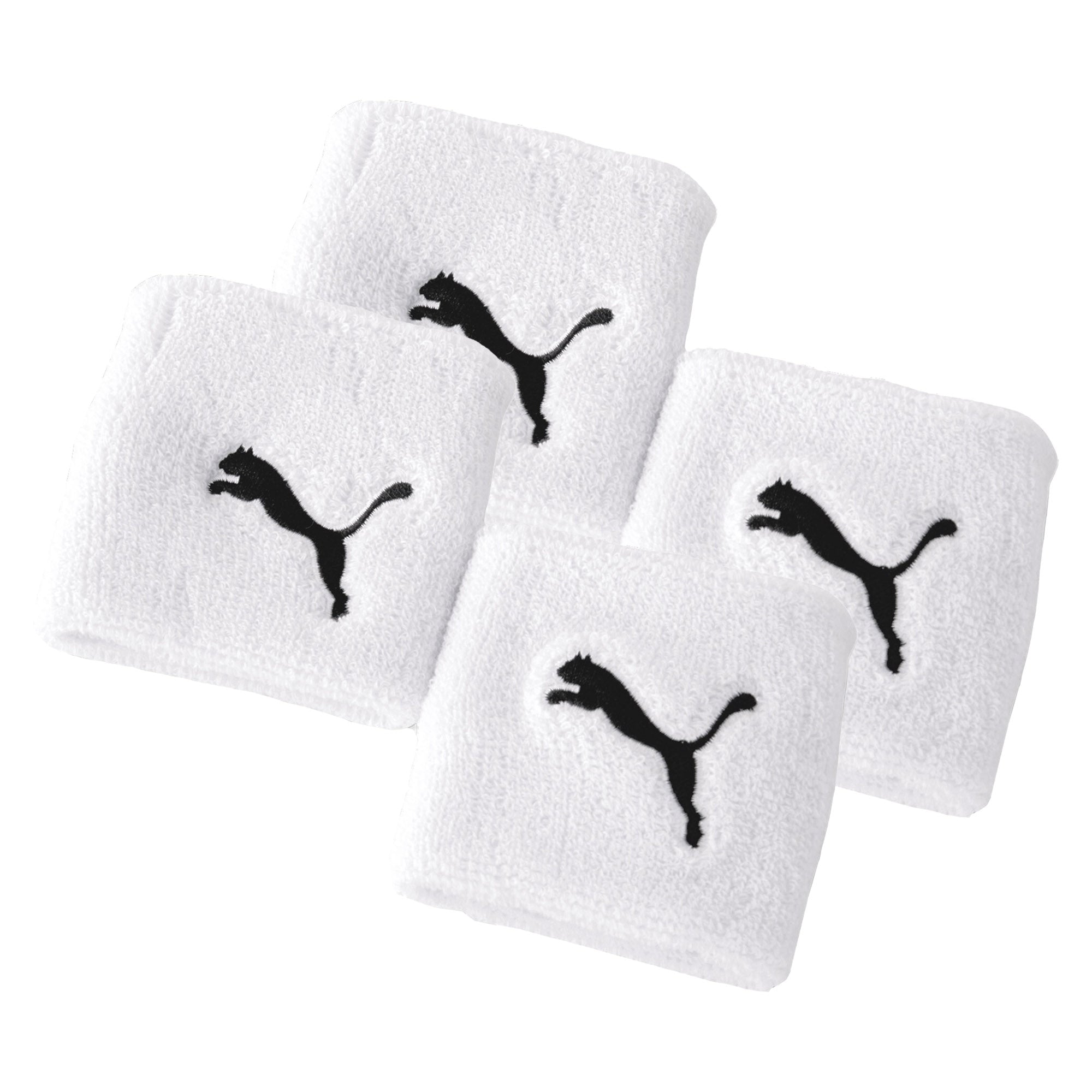 PUMA Unisex Schweißband, 4er Pack - Wristband, One Size, Puma Cat Logo
