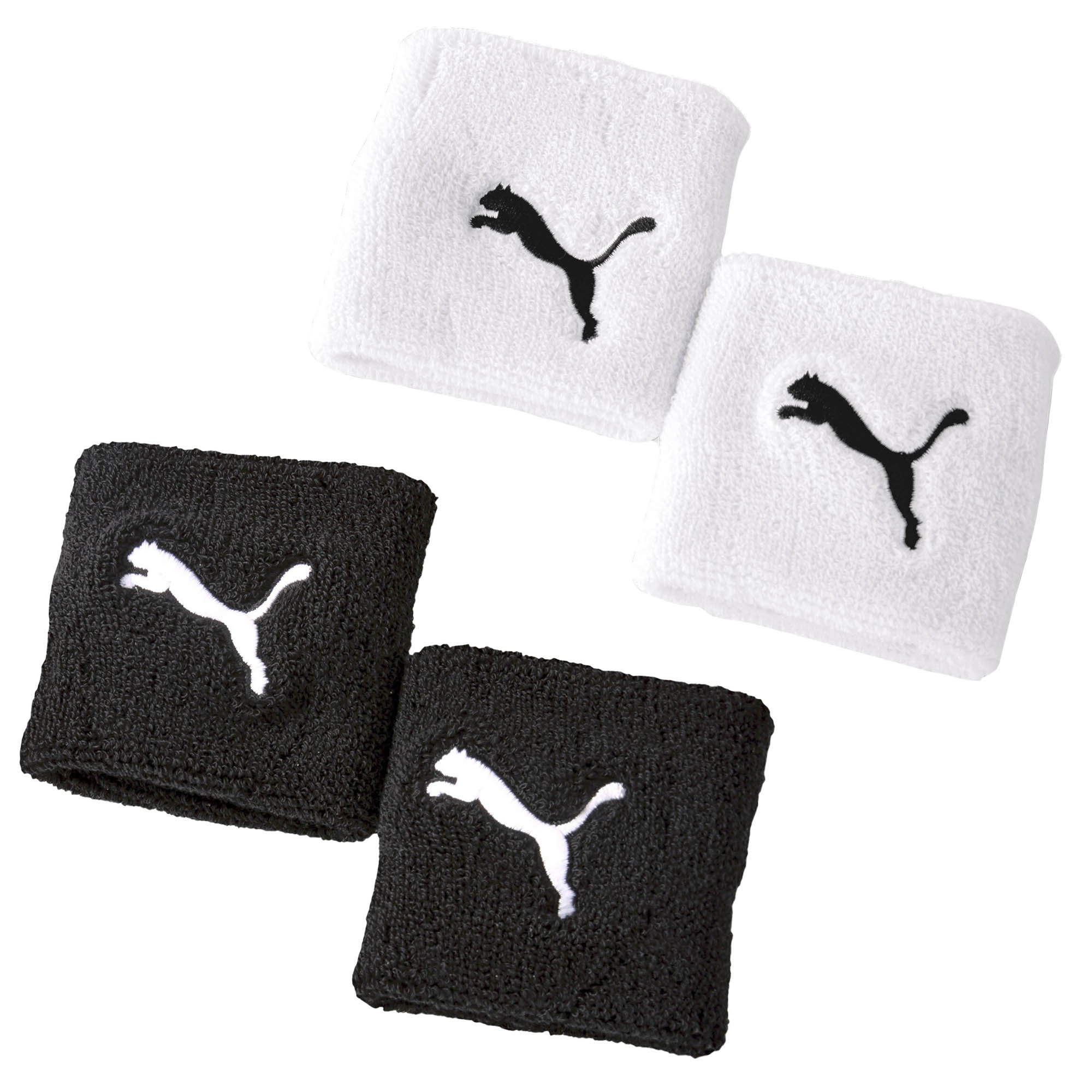 PUMA Unisex Schweißband, 2er Pack - Wristband, One Size, Puma Cat Logo